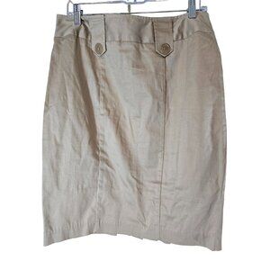 NYCC New York Clothing Co. Women's Size 10 Beige Skirt Pleated Hem on Backside